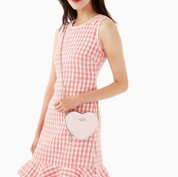 Last one! Kate Spade Love Shack Mini Heart Light Pink Crossbody in Light Pink - Picture 2 of 9